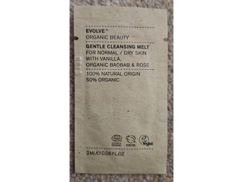 Evolve Organic Beauty Gentle Cleansing Melt, 0.06 fl oz/2 mL