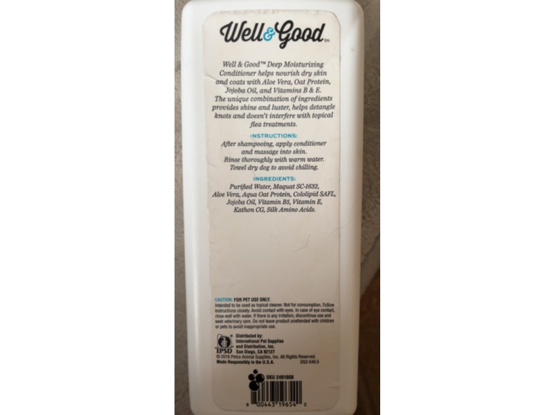 Well & Good Deep Moisturizing Conditioner, 16 fl oz/473 mL