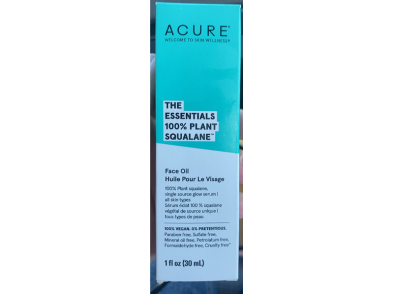 Acure The Essentials 100% Plant Squalane Face Oil, 1 fl oz/30 mL