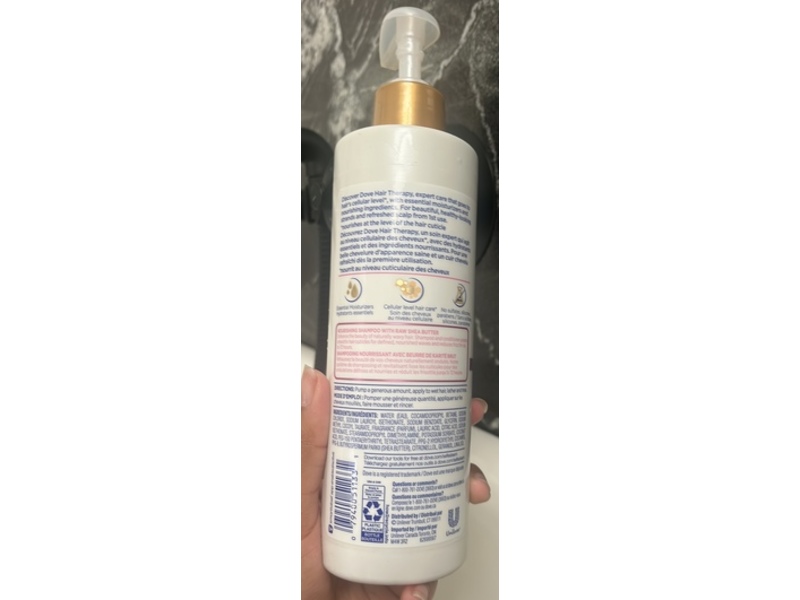 Dove Endless Waves Shampoo, Raw Shea Butter, 400 mL