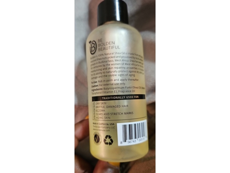 Bolden Shea Oil, Sweet Vanilla, 3.4 fl oz/100 mL