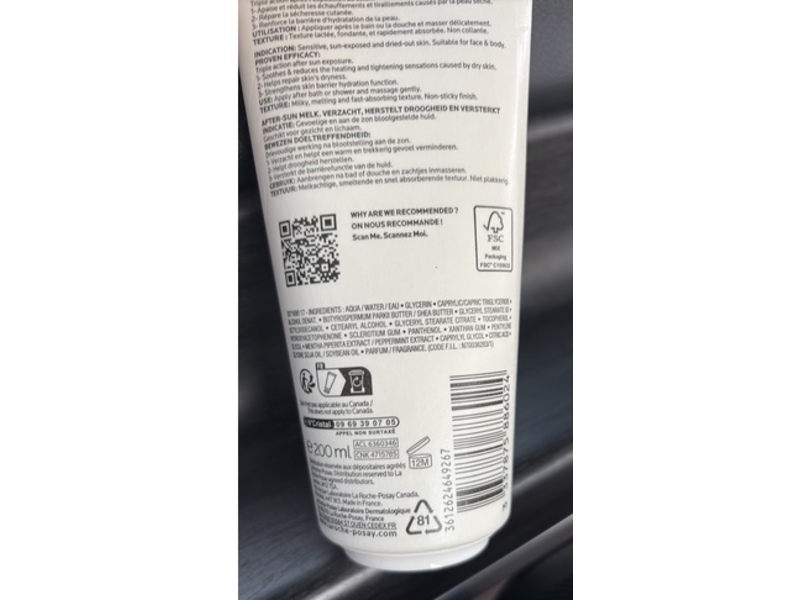 La Roche-Posay Anthelios Post-UV Exposure After-Sun Lotion, 200 mL