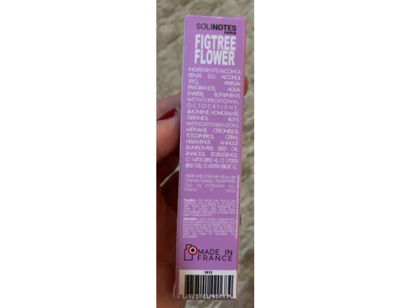 Solinotes Paris Eau De Parfum, Figtree Flower, 0.33 fl oz/15 mL