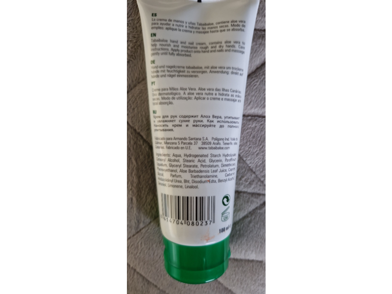 Tabaibaloe Hand Cream, Aloe, 100 mL, Pack Of 2