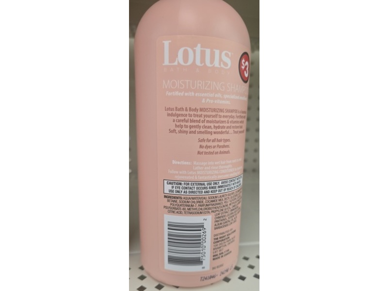 Lotus Bath And Body Moisturizing Shampoo, 28 fl oz/828 mL