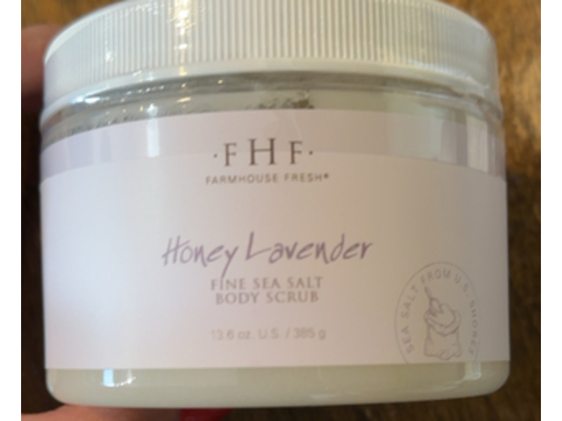 Farmhouse Fresh Honey Lavender Fine Sea Salt Scrub, 13.6 oz/385 g
