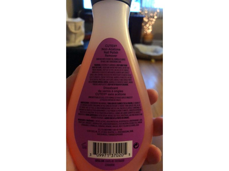 Cutex Care Non-Acetone Nail Polish Remover, Coconut Oil, 6.7 fl oz/200 mL