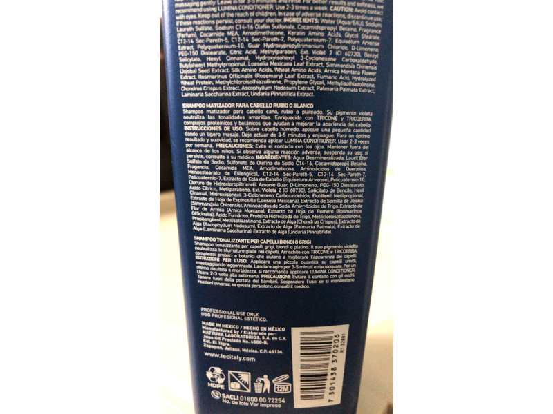 Tec Italy Hair Dimension Lumina Shampoo, 10.14 fl oz/300 mL