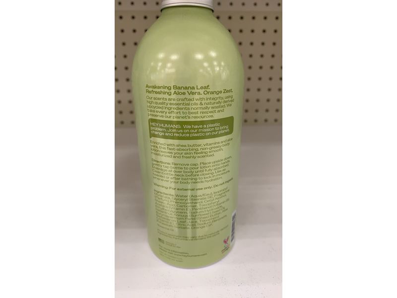 Hey Humans Body Lotion, Banana Aloe, 14 fl oz/414 mL