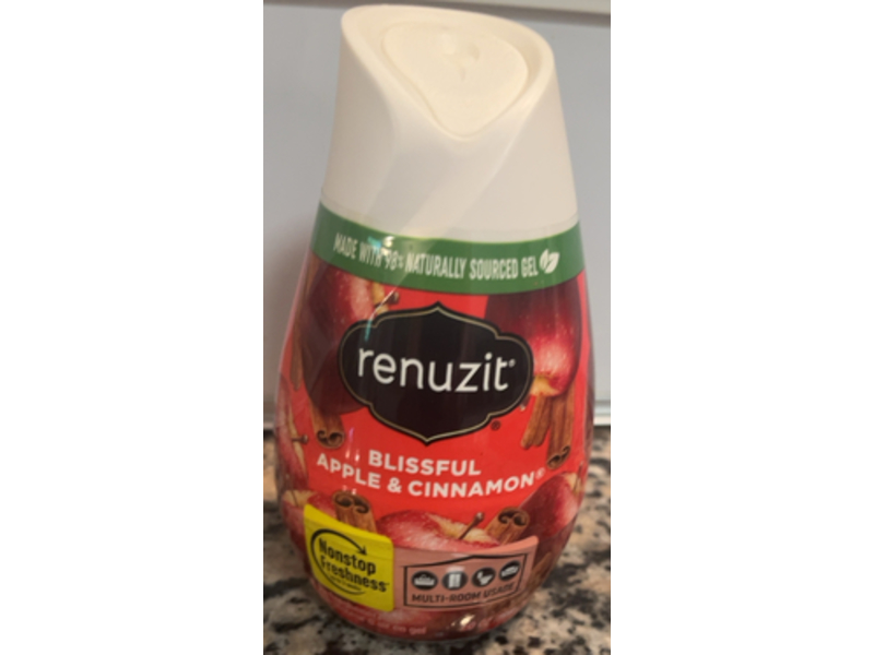 Renuzit Blissful Gel Air Freshener, Apple & Cinnamon, 7 oz/198 g
