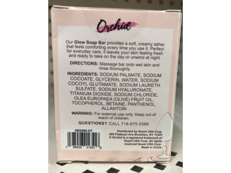 Orchid Cleansing Soap Bar, Glow, 3.52 oz/100 g