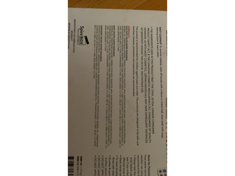 Spice Box Kits For Kids Face Painting & Temporary Tattoos Kit