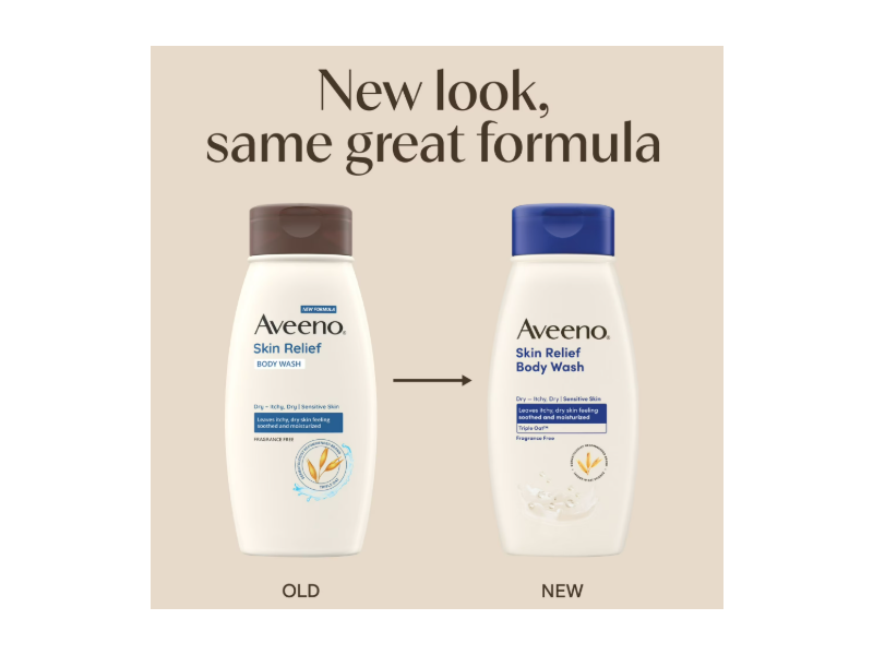 Aveeno Skin Relief Apaisant Body Wash, Fragrance Free, 18 fl oz/532 mL