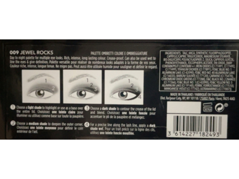 Rimmel London Magnif'Eyes Eyeshadow Palette, 009 Jewel Rocks, 0.5 oz/14.2 g