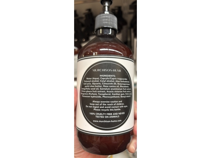 Murchison Hume Velvet Glove Hand Cream, Original Fig, 17 fl oz/500 mL