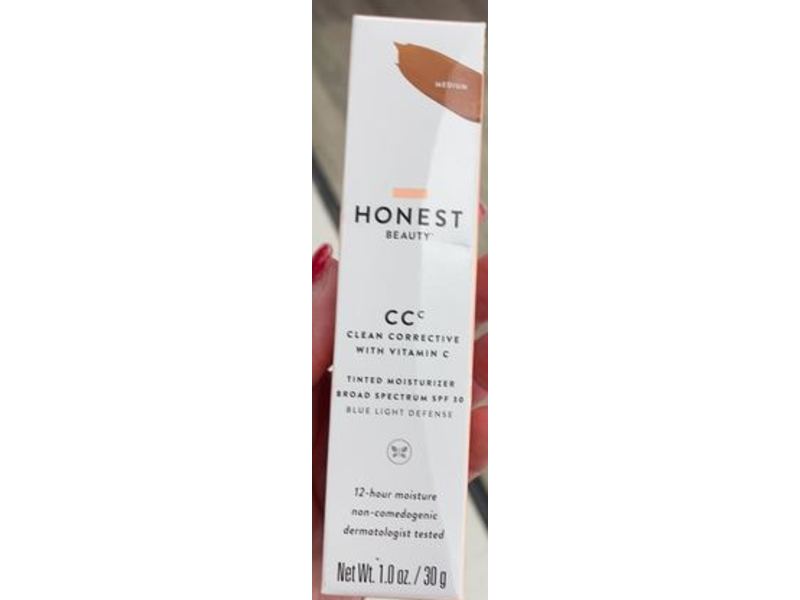 Honest Beauty Ccc Clean Corrective With Vitamin C Tinted Moisturizer, SPF 30, Medium, 1 oz/30 g