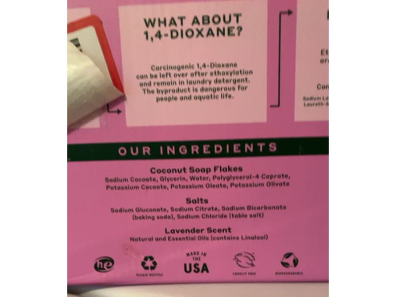 Ingredients Matter Laundry Soap, Lavender, 72 Loads, 36 oz/1.02 kg