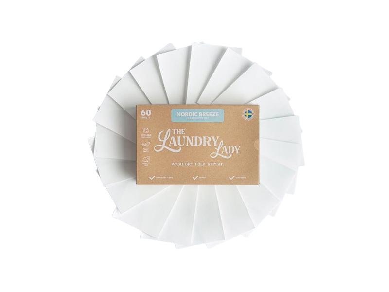 The Laundry Lady Detergent Sheets, Nordic Breeze, 60 Count