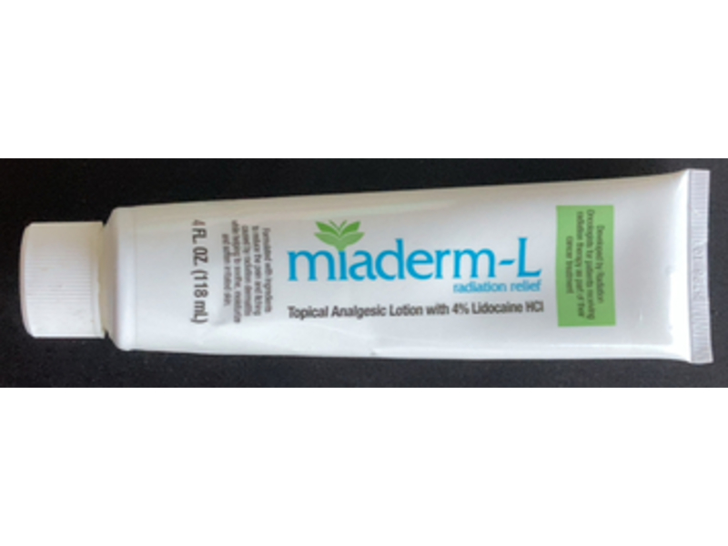 Miaderm-L Radiation Relief Topical Analgesic Lotion, 4% Lidocaine Hci, 4 fl oz/118 mL