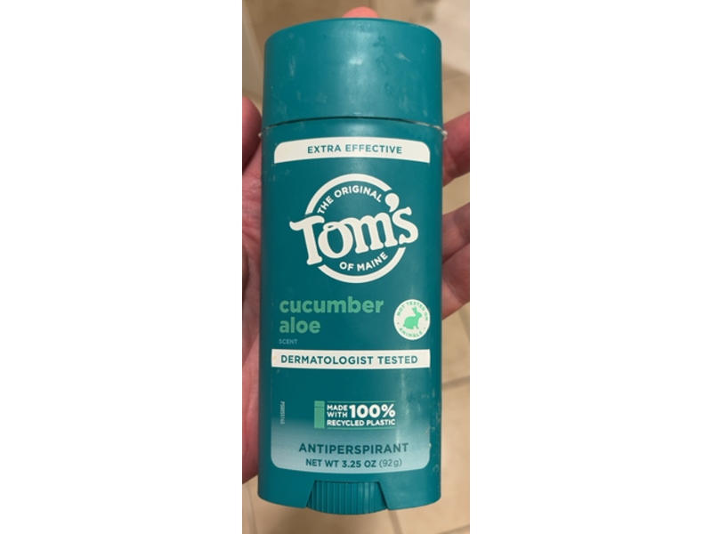 Tom's Of Maine Extra Effective Antiperspirant, Cucumber Aloe Scent, 3.25 oz/92 g