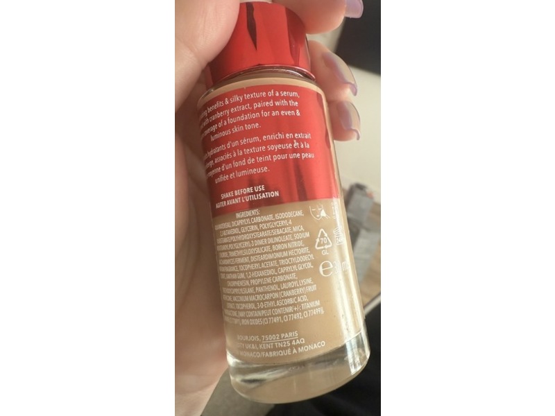 Bourjois Paris Healthy Mix Radiant Serum Foundation, 51W Light Vanilla, 1 fl oz