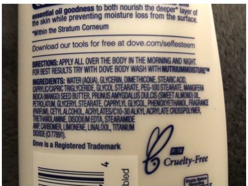 Dove Nourishing Body Care Cream Oil, Mango & Almond Butter, 13.5 fl oz/400 mL