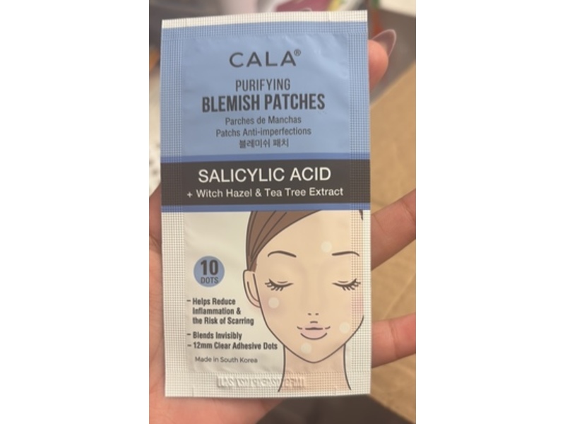 Cala Purifying Blemish Patches, Salicylic Acid, 10 Count, Pack Of 3