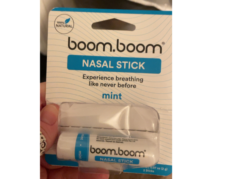 Boom Boom Nasal Stick, Mint, 0.07 oz/2 g, 2 Count