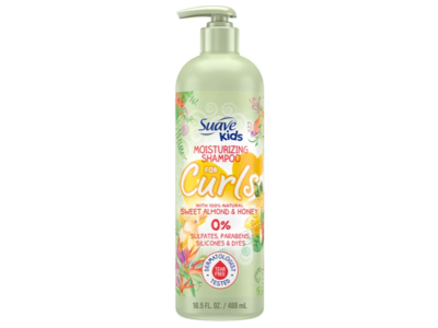 Suave Kids Moisturizing Curls Shampoo, Sweet Almond & Honey, 16.5 fl oz/488 mL