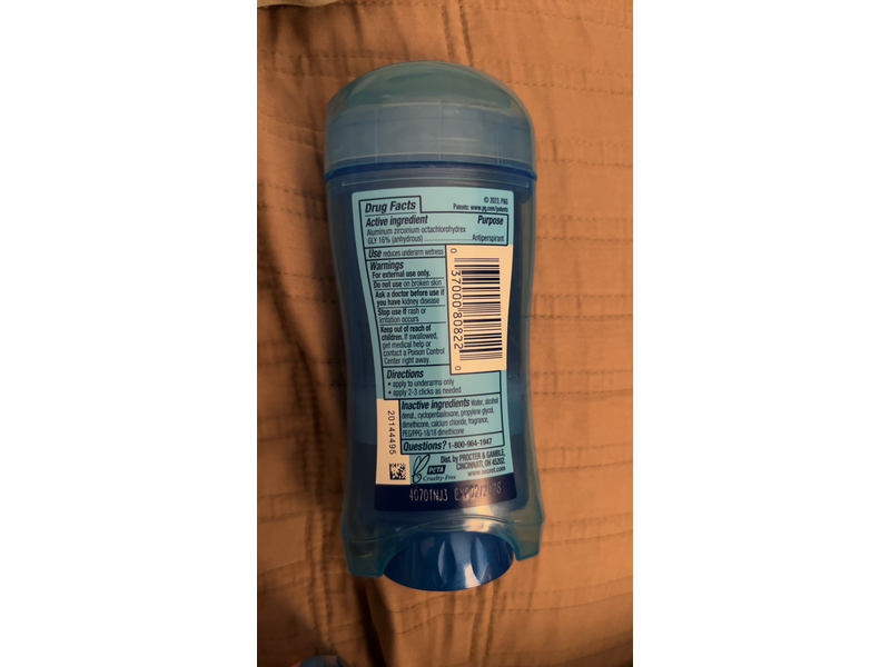 Secret Out Last Advanced Antiperspirant Deodorant, Complete Clean, 2.6 oz/73 g, Pack of 4