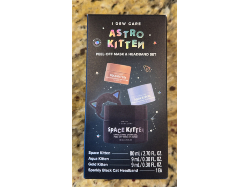 I Dew Care Astro Kittem Peel-Off Mask & Headband Set