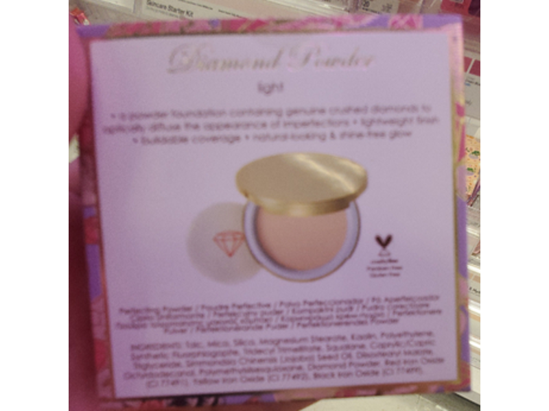 Winky Lux Diamond Infused Powder Foundation, Light, 0.28 oz/8 g