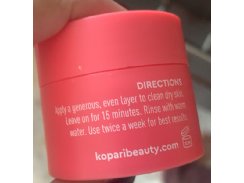 Kopari Lychee Clean Face Mask, Vitamin C, 0.7 fl oz/20 mL