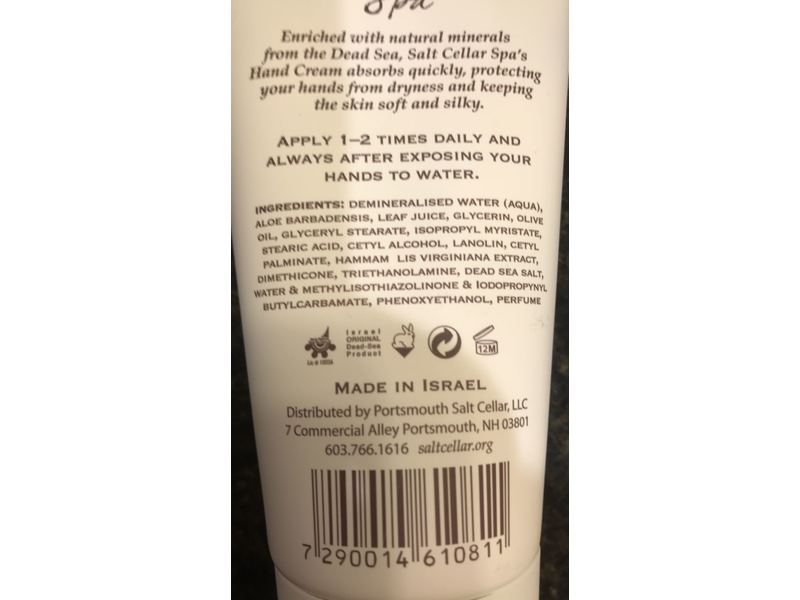 Salt Cellar Spa Dead Sea Hand Cream