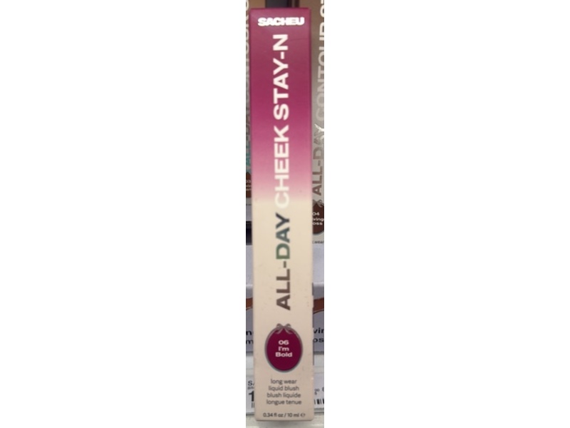 Sacheu All-Day Cheek Stay-N Liquid Blush, 06 I'm Bold, 0.34 fl oz/10 mL