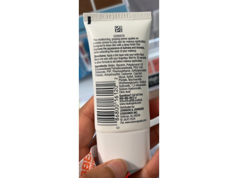 Neutrogena Hydro Boost Hydrating Grip Primer, Purified Hyaluronic Acid, 1 oz/28 g