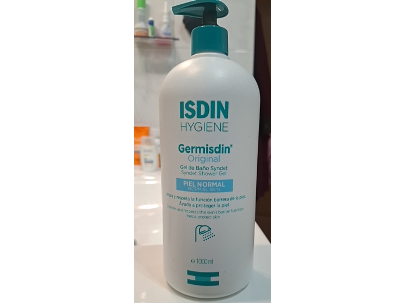 ISDIN Hygiene Germisdin Original Syndet Shower Gel, Normal Skin, 1000 mL