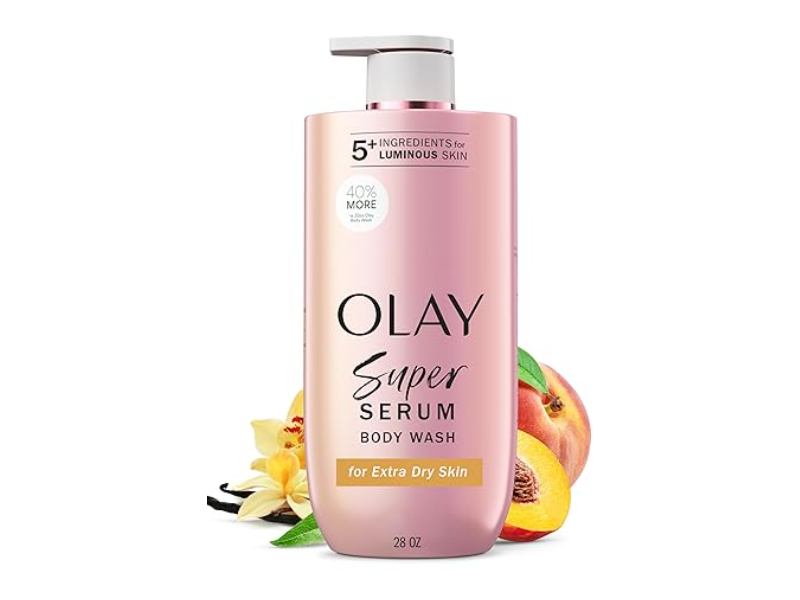 Olay Super Serum Body Wash, Niacinamide, AHA, Collagen Peptide, Vitamin C & E, 28 fl oz/828 mL