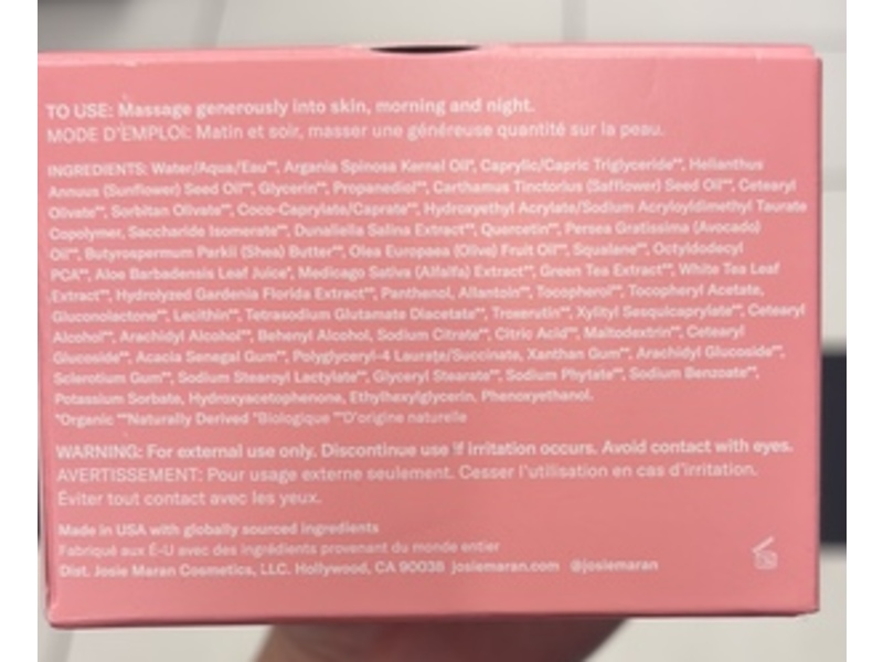 Josie Maran Pink Algae Pro Retinol Body Butter, Always Nude, 6 fl oz/177 mL