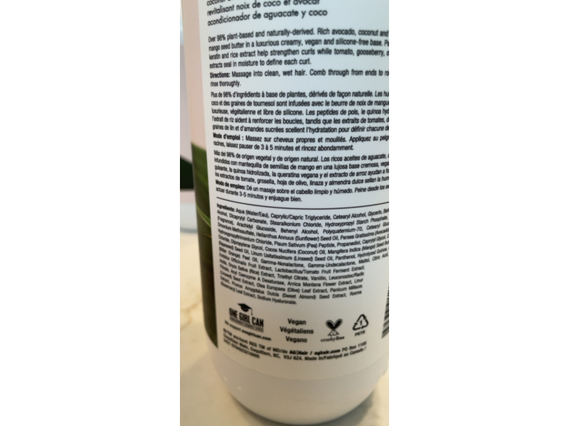Ag Hair Curl Fresh Conditioner, Coconut Avocado, 33.8 fl oz/1 L