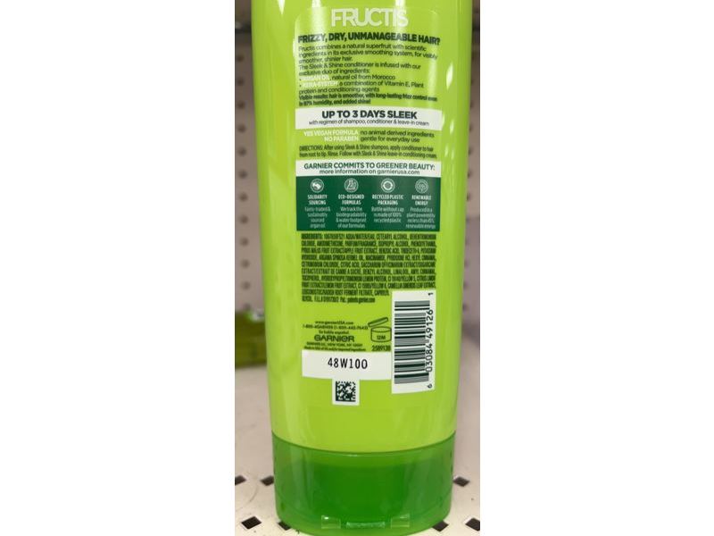 Garnier Fructis Smoothing Conditioner, Sleek & Shine, 12 fl oz/354 mL