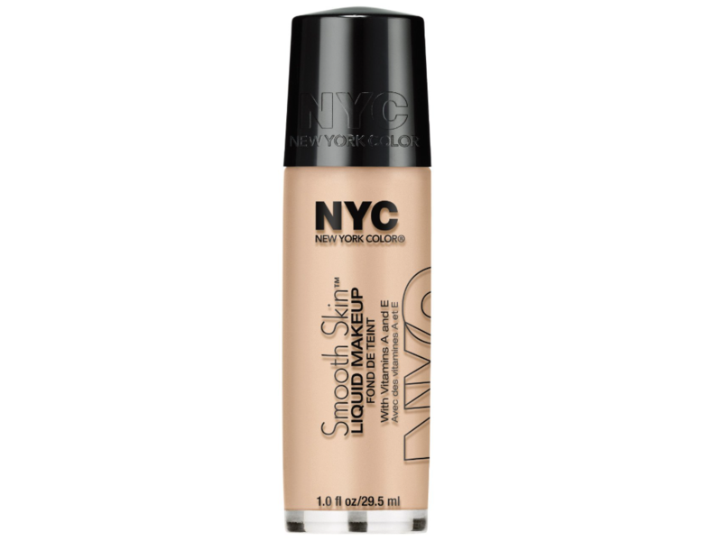 NYC New York Color Smooth Skin Liquid Foundation, 677 Regular Nude, 0.99 fl oz/29.5 mL