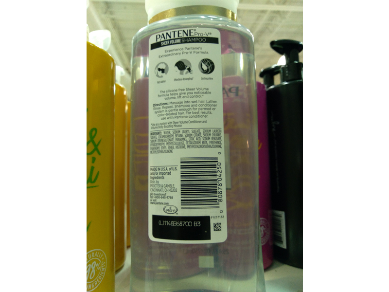 Pantene Sheer Volume Shampoo, 25.4 fl oz/750 mL