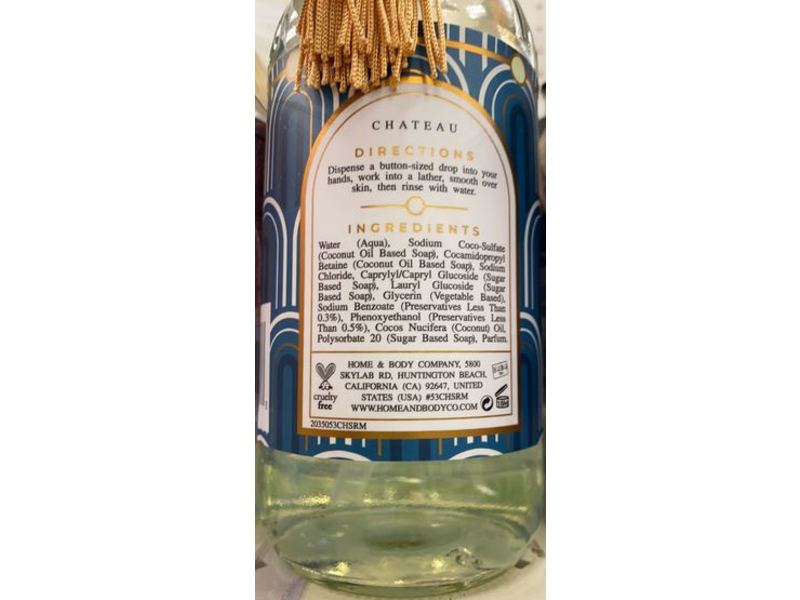 Chateau Hand Soap, Rosemary And Mint, 16 fl oz/473 mL