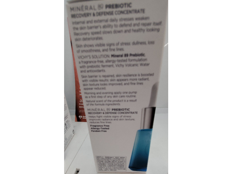 Vichy Mineral 89 Prebiotic Concentrate Serum, 1.01 fl oz/30 mL