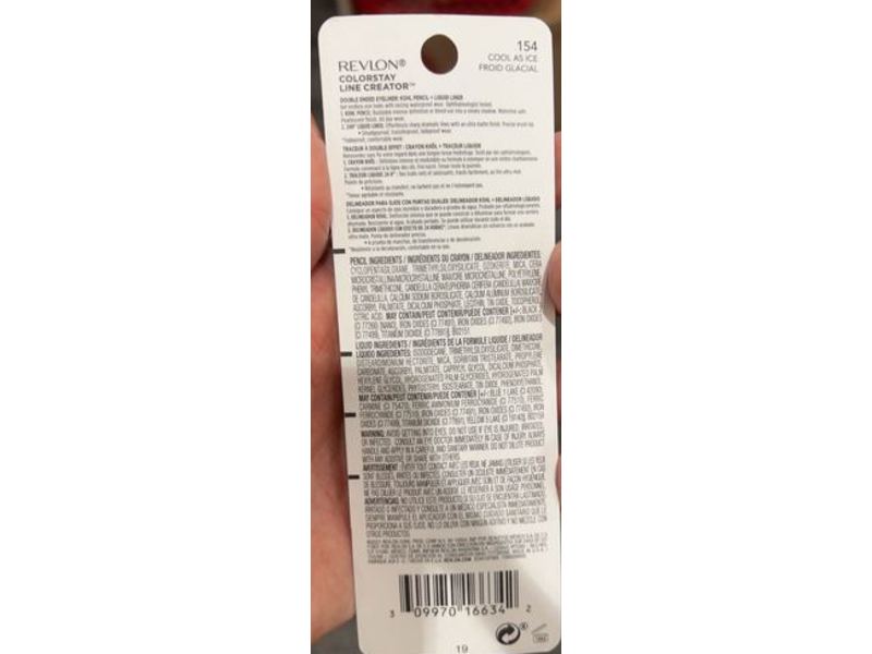 Revlon Color Stay Line Creator Double Ended Eyeliner,154 Cool as Ice,0.004 oz./0.10g