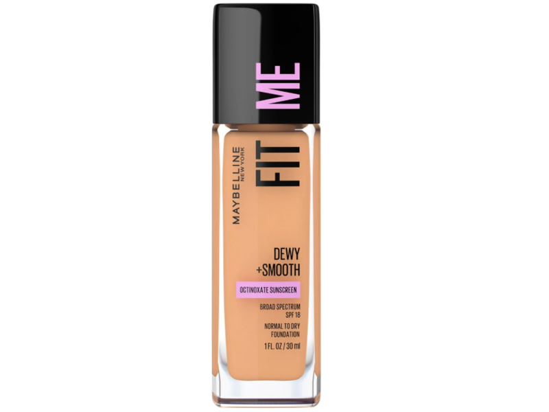 Maybelline New York Fit Me Dewy + Smooth Foundation, SPF 18, 240 Golden Beige, 1 fl oz/30 mL