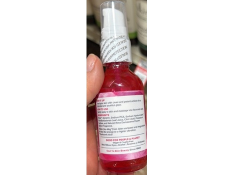 Heritage Store Rosewater Facial Serum, 1% Hyaluronic Acid, 2 fl oz/59 mL