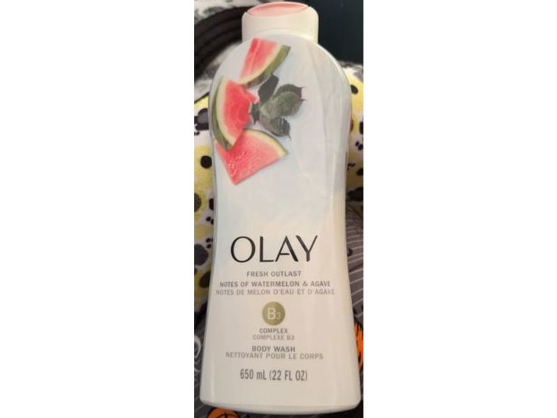Olay Fresh Outlast Watermelon & Agave Body Wash, 22 fl oz/650 mL