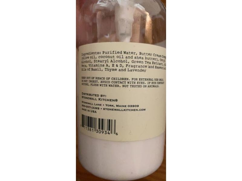 Stonewall Kitchen Herbes De Provence Hand Lotion, 16.9 fl oz/500 mL